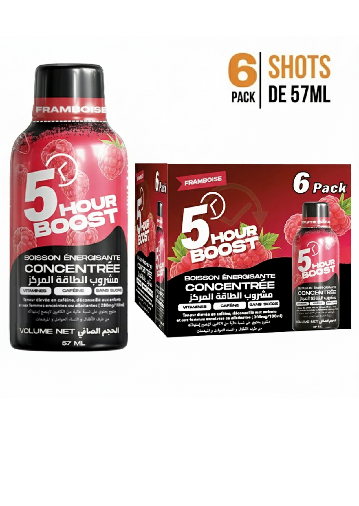 5 HOUR BOOST -Boisson énergisante – Boite de 6 Pièces