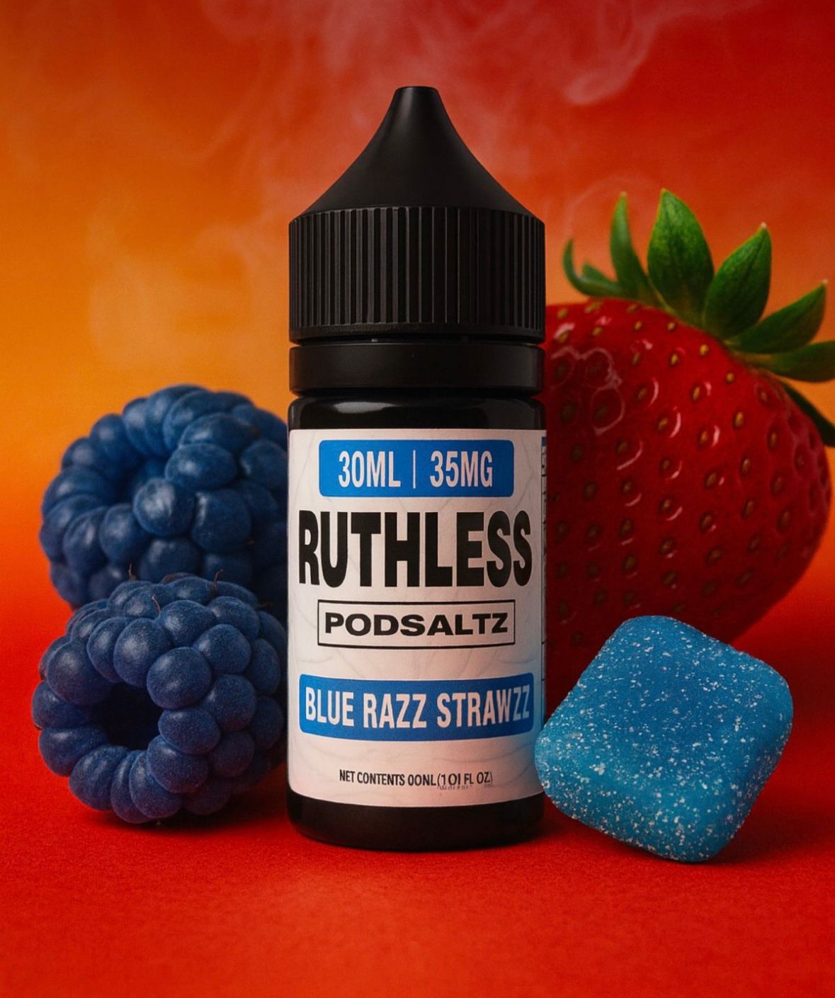 Ruthless Essentials Salts  - Blue Razz Strawzz - 30ml