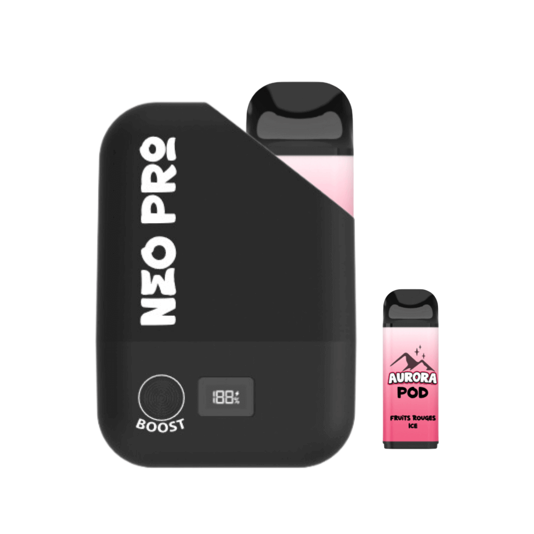 Kit Aurora Pod 7000 Puffs - Fruits Rouges Ice - Grossiste de Cigarettes Électroniques, E-liquides Maroc