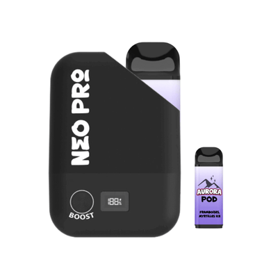 Kit Aurora Pod 7000 Puffs - Framboise Myrtille Ice - Grossiste de Cigarettes Électroniques, E-liquides Maroc