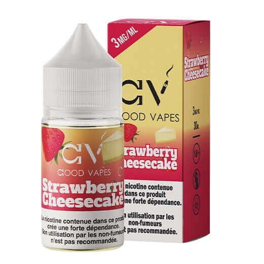 Good Vapes - Strawberry cheesecake 50/50 30ml - Grossiste de Cigarettes Électroniques, E-liquides Maroc