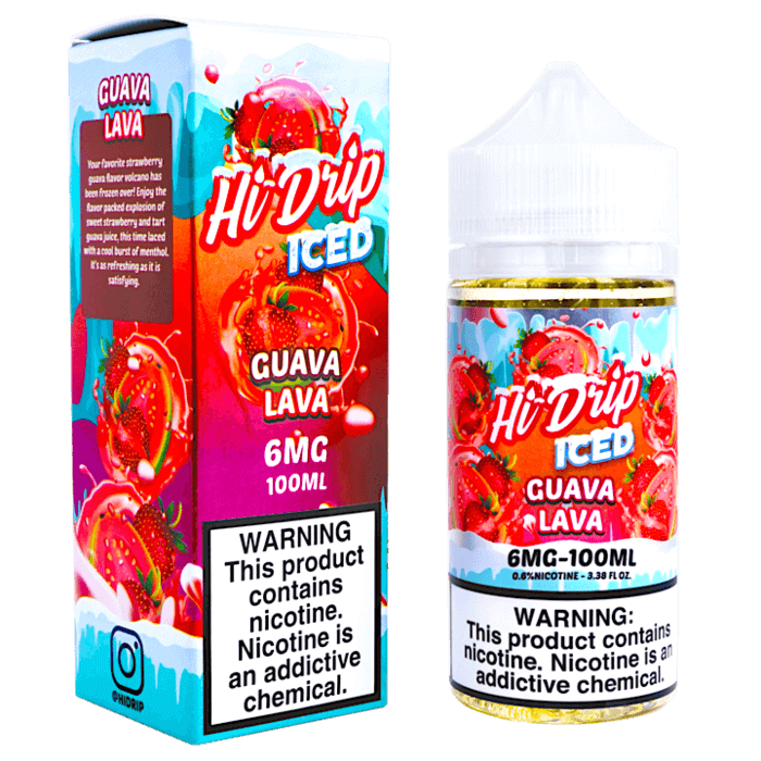 Hi-Drip - Guava Lava ICE 100ml - Grossiste de Cigarettes Électroniques, E-liquides Maroc