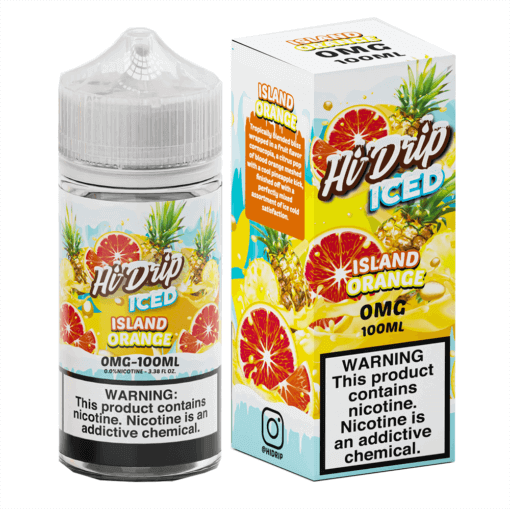 Hi-Drip - Island Orange ICE 100ml - Grossiste de Cigarettes Électroniques, E-liquides Maroc